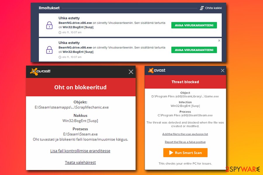 Win32:BogEnt Avast AVG Win32:BogEnt Avast AVG