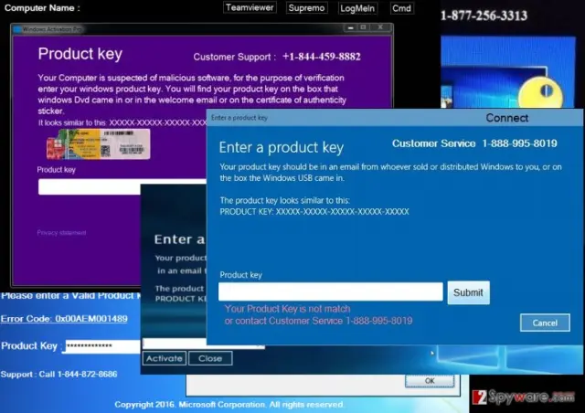 An illustration of the Windows Activation Error Code: 0x44578 virus