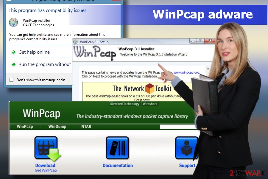 Showing WinPcap virus Showing WinPcap virus
