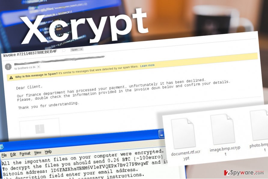 Xcrypt virus leaves this ransom note for the victim Xcrypt virus leaves this ransom note for the victim
