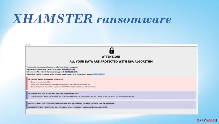 XHAMSTER ransomware XHAMSTER ransomware