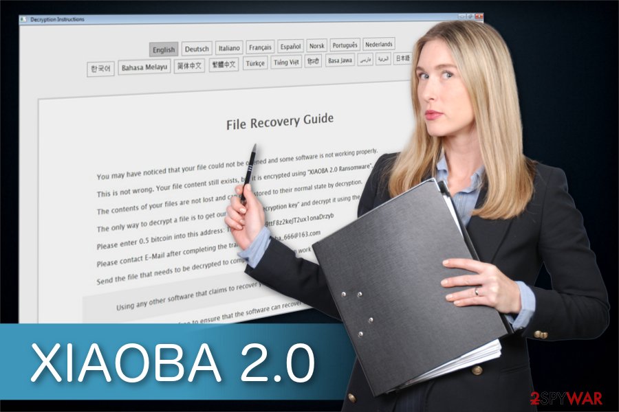 XIAOBA 2.0 Ransomware illustration XIAOBA 2.0 Ransomware illustration