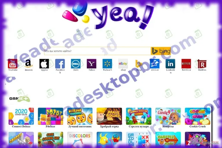 The image of Yeadesktopbr.com hijacker