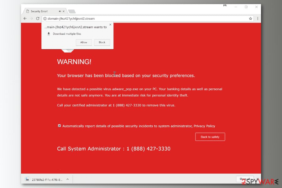 Your Browser Has Been Blocked Based On Your Security Preferences virus Your Browser Has Been Blocked Based On Your Security Preferences virus