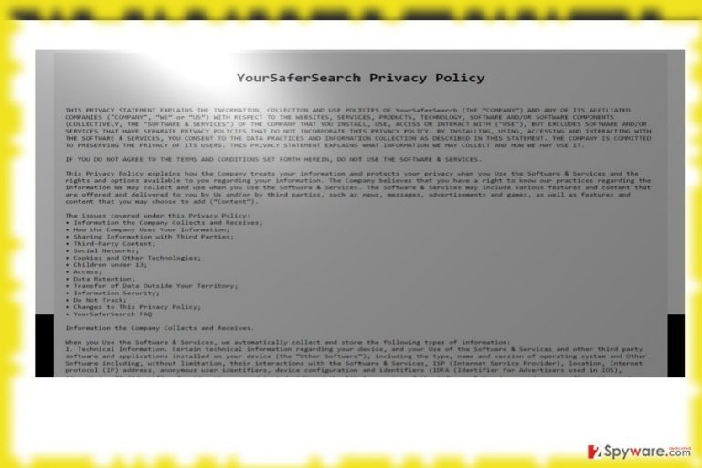 The sceenshot of Your Safer Search The sceenshot of Your Safer Search