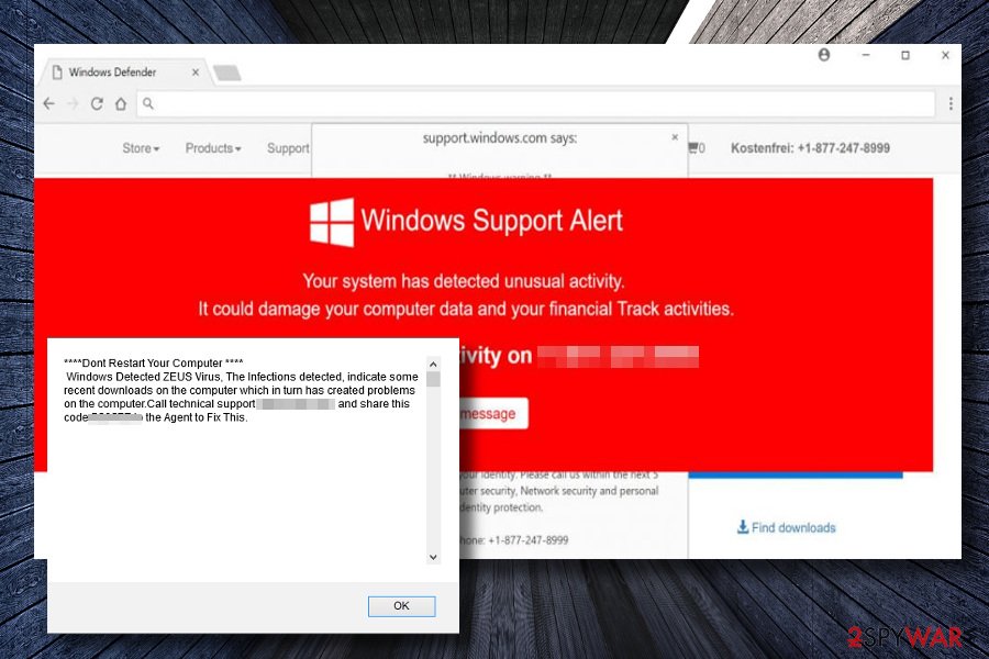 Your System Has Detected Zeus Virus scam Your System Has Detected Zeus Virus scam