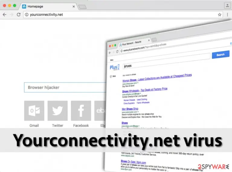 Image showing Yourconnectivity.net virus in a web browser
