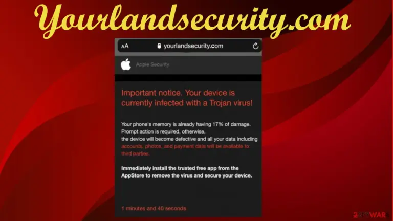 Yourlandsecurity.com pop-up