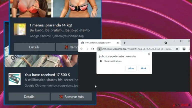 Yourseismo.top pop-ups