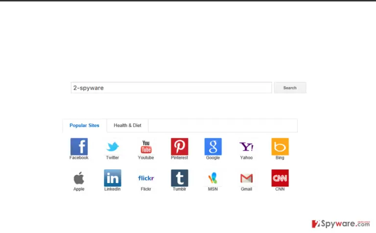 The picture showing Yoursites123 browser hijacker