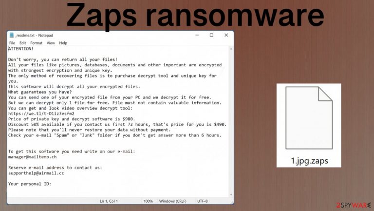 Zaps ransomware Zaps ransomware