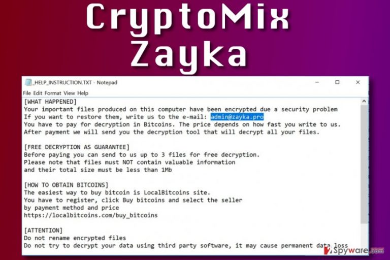 Zayka ransomware virus Zayka ransomware virus