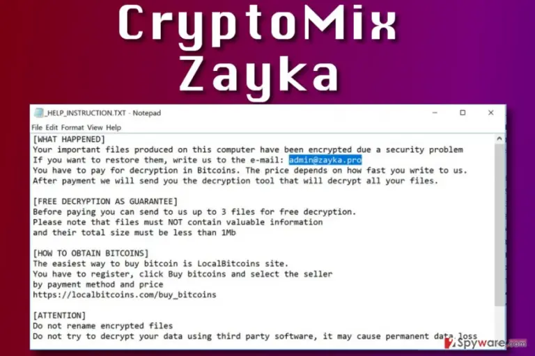 Zayka ransomware virus