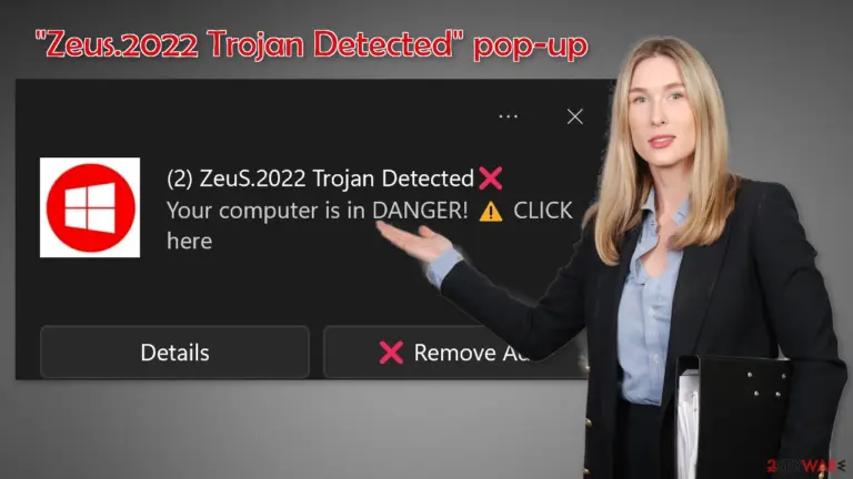 Zeus.2022 Trojan Detected pop-up