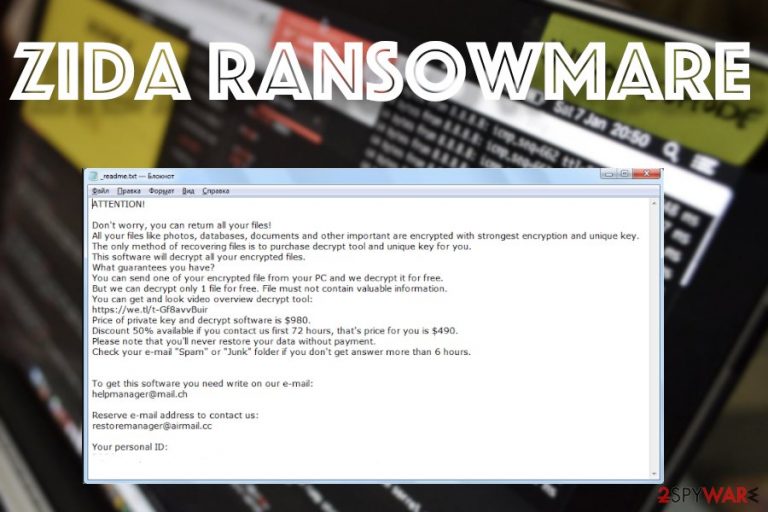 Zida ransomware Zida ransomware