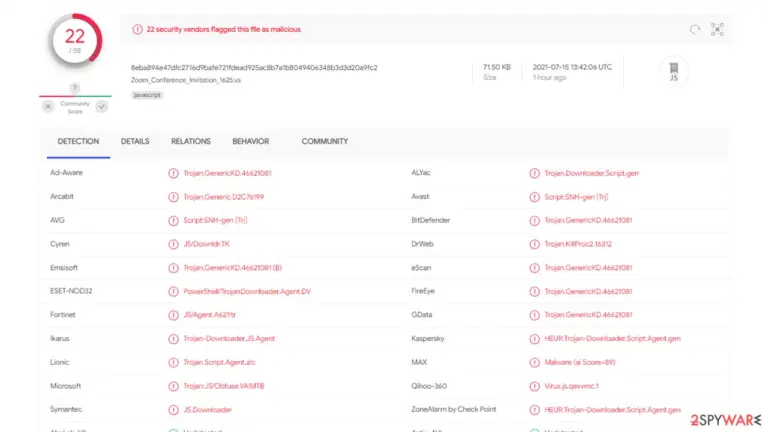 Trickbot payload sample